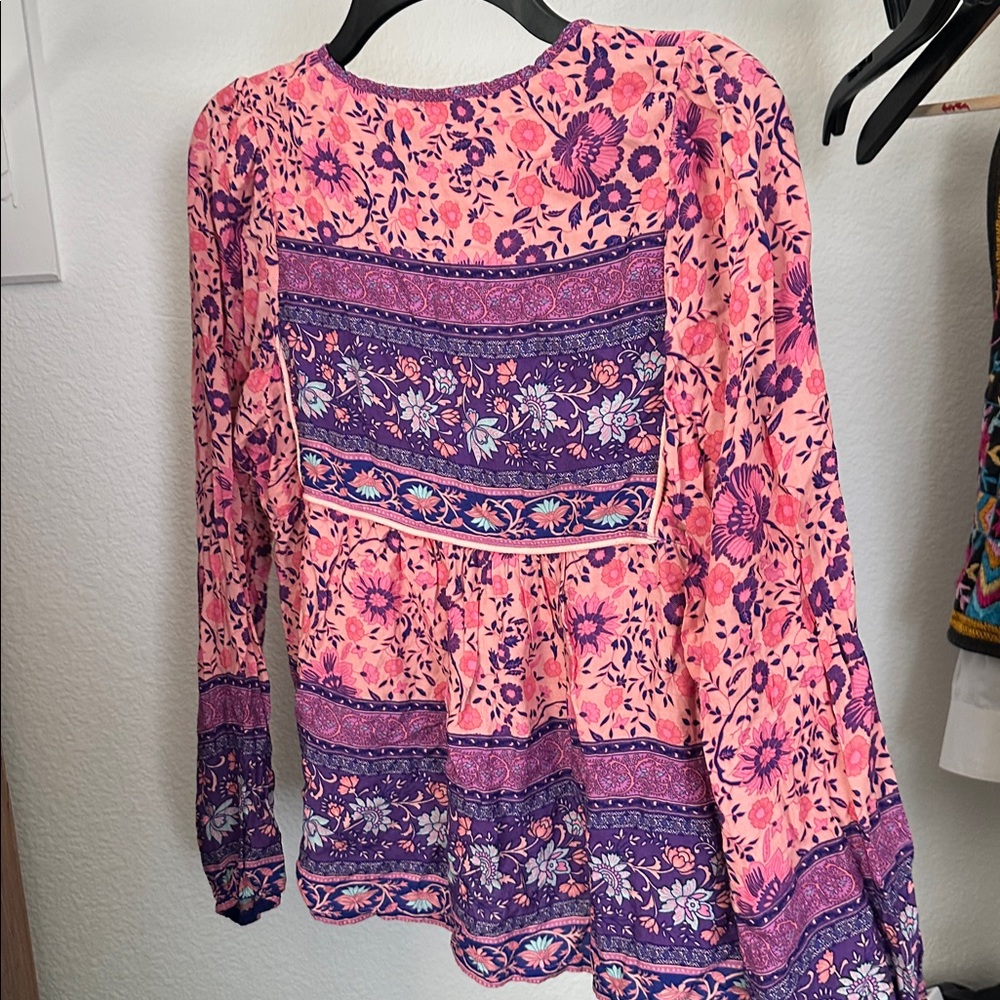 Spell folk town boho blouse blossom S pre- owned - Picture 6 of 7